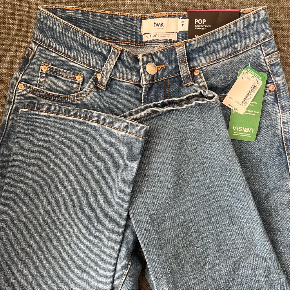 Pop Narrow Fit Medium Wash Jeans New With Tag - Picture 4 of 13